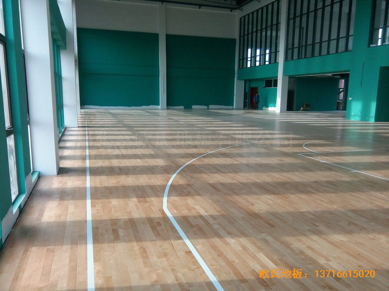 江蘇南京漢風公司籃球館運動木地板鋪設案例5