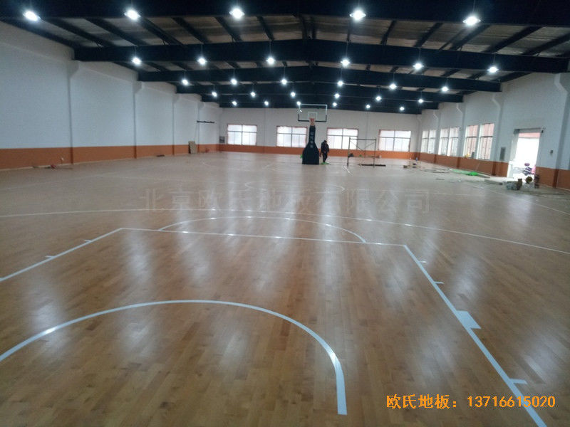 鹽城大豐區籃球館體育木地板鋪設案例5
